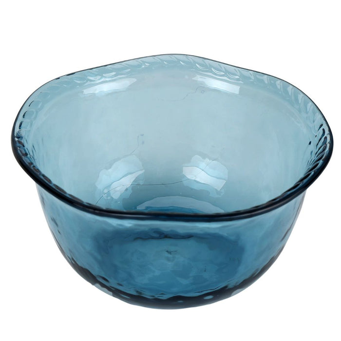 Bowl Acrílico Detalhe Borda Azul 15,3x15,3x7,7cm