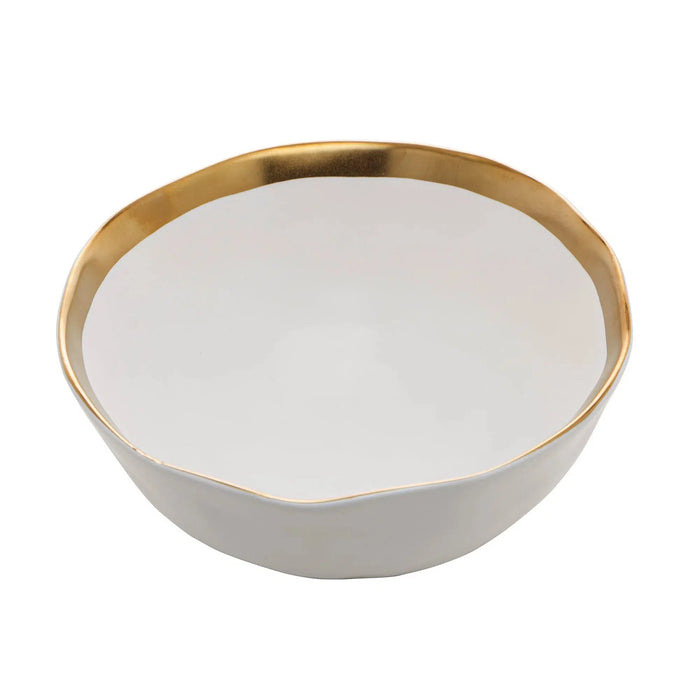 Bowl Porcelana Dubai Branco/Dourado 15x6cm