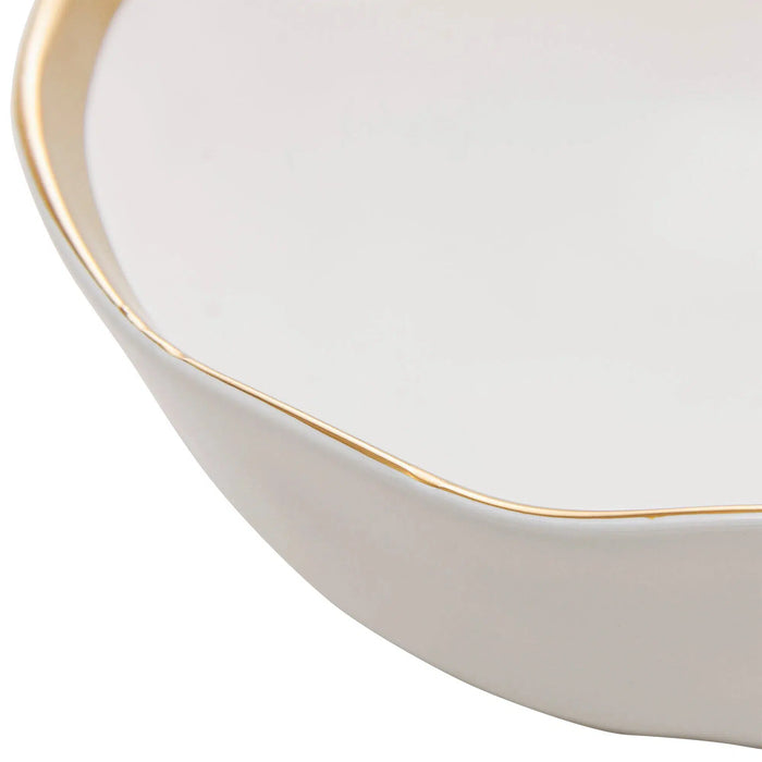 Bowl Porcelana Dubai Branco/Dourado 15x6cm