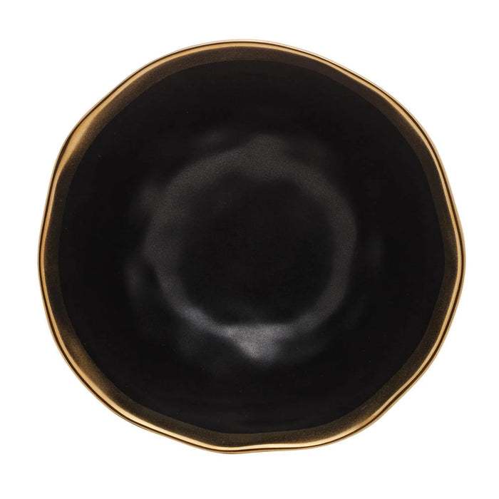 Bowl Porcelana Dubai Preto/Dourado 15x6cm