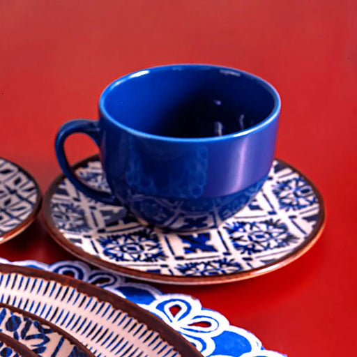 Conjunto 6 Xícaras de Chá Coup Asteca Cerâmica 260ml Porto Brasil