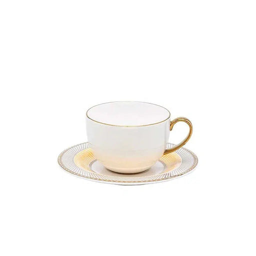 Conjunto com 6 Xícaras de Chá com Pires Porcelana Gold Star 270ml Strauss