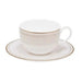 Conjunto com 6 Xícaras de Chá com Pires Porcelana Harmonia 270ml Strauss