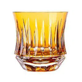 Copo em Cristal Lapidado 66 para Whisky 19 Amarelo Artemano 325ml