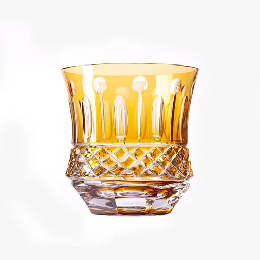 Copo em Cristal Lapidado 69 para Whisky 19 Amarelo Artemano 325ml