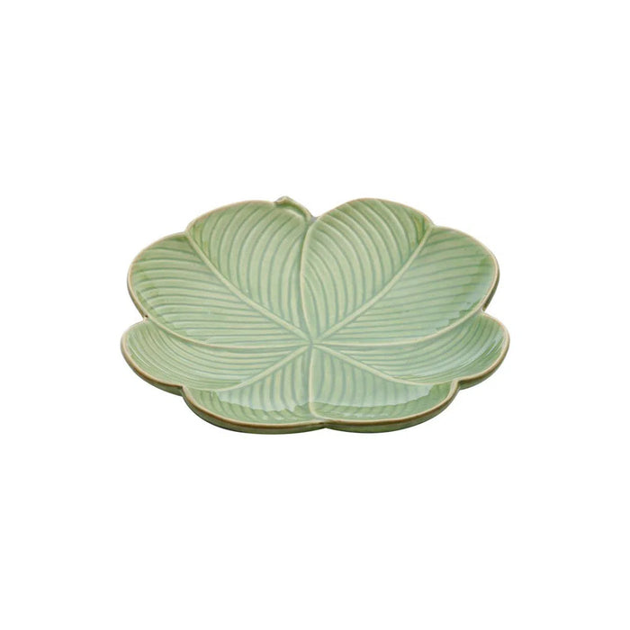 Folha Decorativa Cerâmica Banana Leaf Verde 20x20x3cm