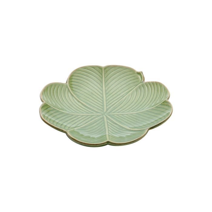 Folha Decorativa Cerâmica Banana Leaf Verde 27,5x26,5x5cm