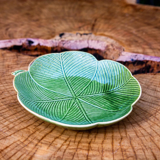 Folha Decorativa Cerâmica Banana Leaf Verde 27,5x26,5x5cm