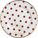 Jogo 6 Pratos Rasos Cerâmica Seasons Branco/Vermelho 29cm Alleanza