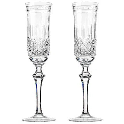 Kit 2 Taças de Champagne em Cristal Lapidado 68 37 Artemano