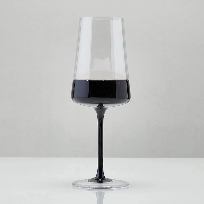 Kit com 2 Taças de Vinho em Cristal Linha Coloratta com Haste Preta 500ml Artemano
