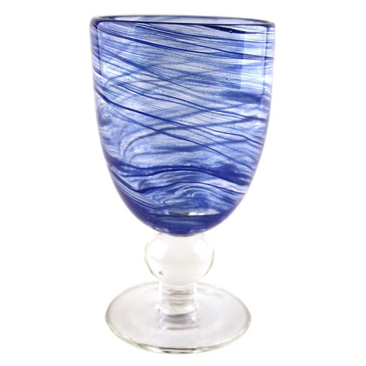 Kit com 6 Taças para Vinho em Cristal Coloratta Blue 200ml