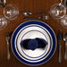 PRÉ-VENDA: Aparelho de Jantar Très Classique Porcelana Borda Prateada Azul 42Pçs L'Hermitage
