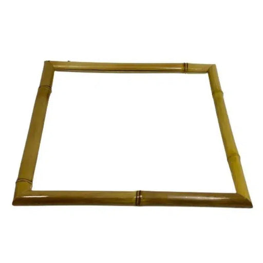 Prancha Quadrada Pequena de Vidro com Bambu