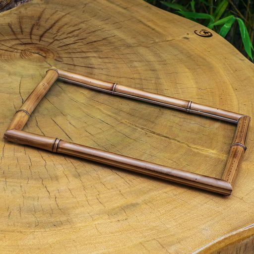 Prancha Retangular Pequena de Vidro com Bambu