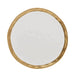 Prato Raso Porcelana Dubai Branco e Dourado 25cm