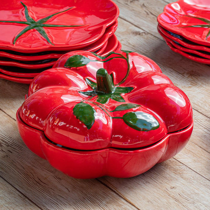 Sopeira Grande 1,7L Tomate Cerâmica Scalla