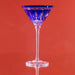 Taça em Cristal Lapidado 68 para Dry Martini Azul Claro Artemano