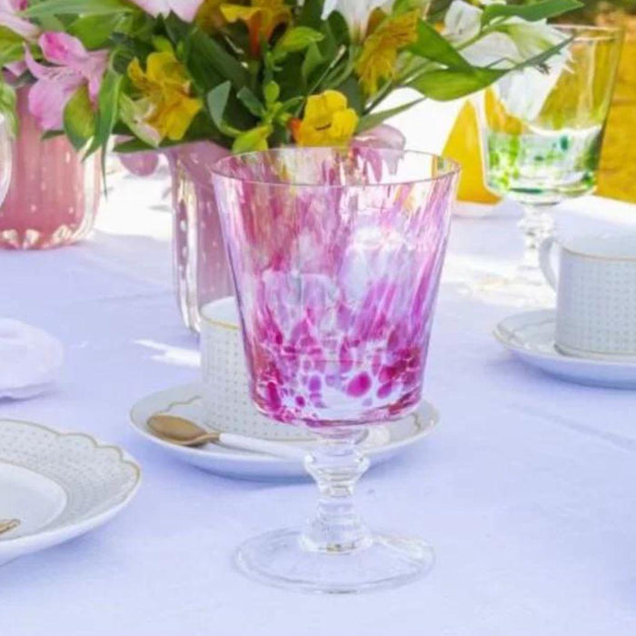 Taça em Cristal Rosa Murano Colors Artemano 480ml