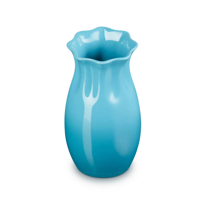 Vaso Flower de Cerâmica Azul Caribe 16cm Le Creuset