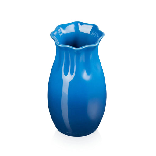 Vaso Flower de Cerâmica Azul Marseille 16cm Le Creuset