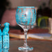 Taça para Gin Vidro Peixes Verticais Azul Turquesa 615ml